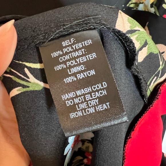 LULU'S Go Fleur a Twirl Black Floral Print Handkerchief Midi Dress. Size Small - Picture 11 of 11